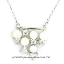 Special Design and Wholesale Silver Pearl Necklace 925 Sterling Silver Necklace N6595